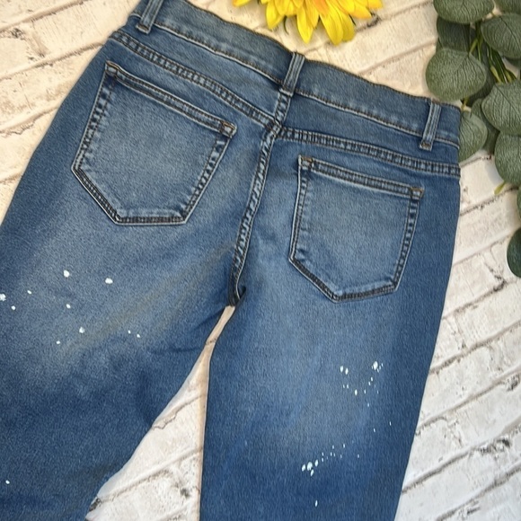 Wonder Nation Girls Paint Splattered Jeans Light Wash 12 (girls youth) - Picture 4 of 7